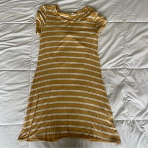 Striped Yellow and White Dress